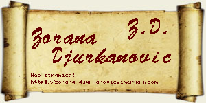 Zorana Đurkanović vizit kartica